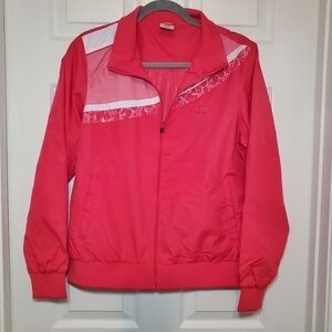 Vintage Peak Performance Girls Soft Shell Zip Jacket Size XXL Windstopper Pink
